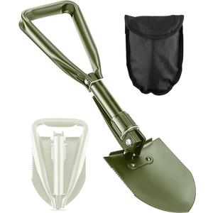 Digging Shovel, 18.5'' Lightweight Camping Shovel Portable High Carbon Steel Folding Mini Trowels for Outdoor Camping Backpacking Hiking Car Emergency Home Garden(Olive)