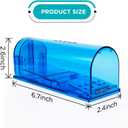 Blinc [2-Pack] Humane Mouse Trap - Catch and Release No-Kill Rodent Traps for Indoors & Outdoors - Safe for Children & Pets - Reusable Mouse Catcher for Kitchen, Pantry & Garage (Transparent Blue)