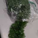 50Ft Green Christmas Garland Decorations,Xams Greenery Tinsel Stems Non-Lit Soft Twist Garland Decor for Tree Stairs Railing Front Door Mantle Fireplace Indoor Outdoor Holiday Home