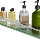 Alise Bathroom Shelves,Brushed Nickel Glass Shelf for Bathroom, Modern Floating Shelves,20 inch