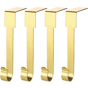 4 Pack Christmas Stockings Holder Hanger,Metal Hooks for Hanging Christmas Stockings,Stocking Holders for Mantle for Christmas Decorations (Jgold Style, 4)