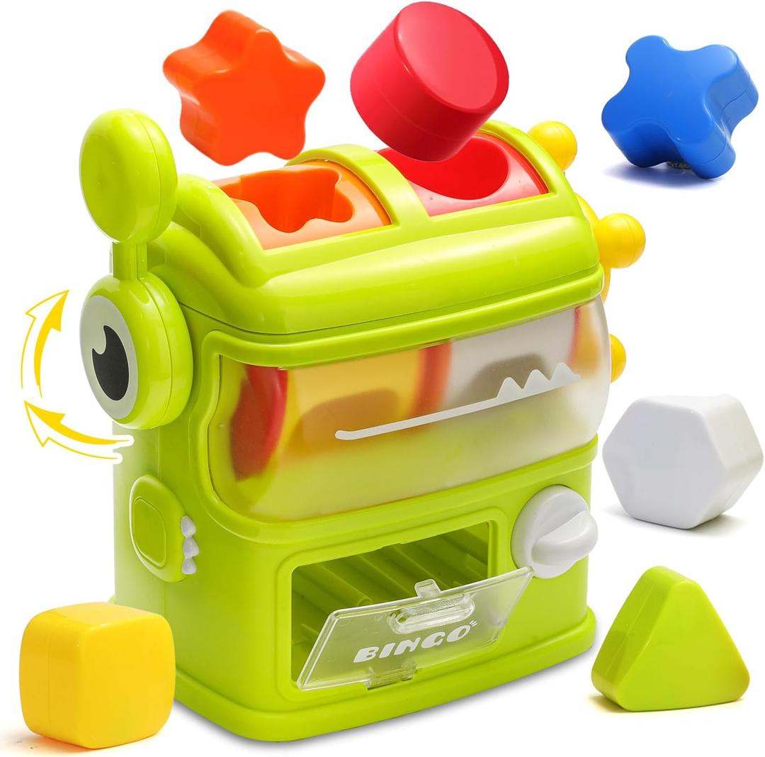 Shape Sorter Toys for Kids, Interactive Shape Sorter Toy for Toddlers, Montessori Color Matching & Sorting Interactive Learning Toys for Boys Girls 1 2 3 Years Old Birthday Gifts.