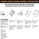 Officemate Hanging File Frame, Letter Size, Adjustable 14 to 18-Inches, 2 Count (Pack of 1),Silver, 91990