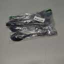 Beieverluck 6 Pack Large Silicone Cooking Spoons 10.8'' Heat Resistant Kitchen Spoons for Cooking Silicone Serving Stirring Mixing Spoons, black