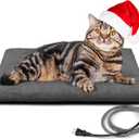 Kiroto Outdoor Pet Heating Pad for Cat Dog, Heated Mat with Waterproof Cover and Automatic Temperature Control, Suitable for Cat Houses, Dog Houses, Small Beds, Porches, 20'' x 16'',Gray