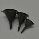 Plastic Funnel Set in 3 Different Sizes (5mm/8mm/10mm), Large, Medium, and Small Kitchen Funnels for Filling Bottles Cooking Funnel