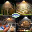 HULPPRE 3000lm Solar Shed Light,Daytime or Night,Classic Metal Solar Lights Indoor&Outdoor with E27 Bulb,Cool or Warm White,5 Modes Barn,Chicken Coop Light,Pendant Lamp for Patio,Garden,Yard,Gazebo