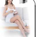 Tablet Floor Stand with Double Weight Base 360-degree Rotatable Metal Tablet Holder with Flexible Gooseneck Holder Long Arm for iPad Mini Air Pro, All Cell Phones iPhone & Tablets (4.5-12.9-inch)