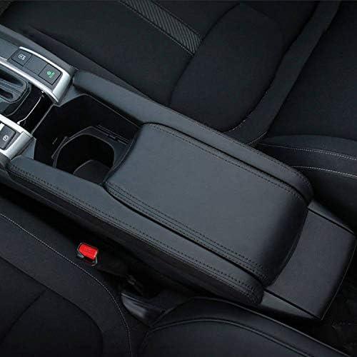 Rifoda for Honda Civic 10th Gen 20162020 Centre armrest Leather Cover Leather Decoration Wear Resistant and Scratch Resistant(Black Leather with Black line)