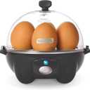 DASH Electric Rapid Egg Cooker for Hard Boiled/Poached/Scrambled Eggs or Omelets with Auto Shut-Off Feature, Black, 7 Egg Capacity