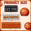 Yuntau 4 Pcs Basketball Table Decorations 2026 Sport Tiered Tray Decor Ball Wooden Sign Blocks Basketball Room Decor Farmhouse Centerpieces for Home Shelf Locker Bedroom Senior Night Party Gifts
