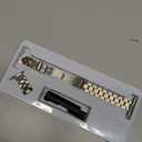 STIROLL Thin Replacement Band Compatible for Apple Watch 38mm 40mm 41mm 42mm(Series 11 10), Stainless Steel Metal Wristband Women Men for iWatch Ultra SE Series 9 8 7 6 5 4 3 2 1, Silver Gold