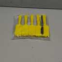 100pcs Blank Plastic Tags for Labeling Reusable Hanging Tags Ties Key Tag Storage Labels Waterproof Plastic Mark Label Writable Hang Sign with One Marker Pen (Yellow)