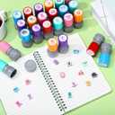 Yinder 24 Pcs Teacher Stamps for Classroom Self Inking School Classroom Stamps Gifts Bulk for Teachers Elementary Colorful Motivational Encouraging Supplies(Cute Animal)