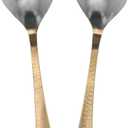 BONA FIDE COPPER hammered Serving Spoons Set of 2 Indian Dinnerware Serveware,copper spoon set size 8 inch long,serving spoon