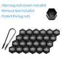 Acorn M14x1.5 Black Lug Nuts - 2" Tall, Set of 24 pcs, 2 Socket Keys, 14mmx1.5
