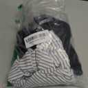 B2prity Women's Athletic Tankini Swimsuits Two Piece Adjustable Button-Up Bathing Suit Full Coverage High Waisted Swimwear, XL, Black, Stripe