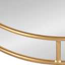 Kate and Laurel Felicia Modern Glam Metal Nesting Trays | Decorative Round Shape with Handles and Mirror Surface, Set of 2, Gold