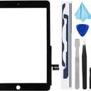 for iPad 7 7th/8 8th Gen Screen Replacement Digitizer 2019/2020 10.2" A2197 A2198 A2200 A2270 A2428 A2429 A2430 Without Button + Video Tips(Black)