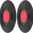 Cabilock Vintage Fake Vinyl Record 11.73 Inch Retro Wall Decor for Home Bar Cafe Music Party Supplies Artistic Vinyl Record Wall Sign