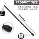 1/2 Inch Drive Extension,30-Inch Length 1/2" Impact Extension Bar,30" Long Socket Wrench Extender,Cr-V Steel (30 Inch)
