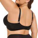 sheroine Women's Underwire Lightly Padded Full Coverage Push Up Lift Bra (Black)
