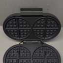 Bakers Friend Double Belgian Waffle Maker Thick, 2 X 6 Round Waffle Maker, Belgium Waffle Iron, Waflera Electrica with Non-stick Plates, 1200W, Perfect for Kids & Family Breakfast, Graphite