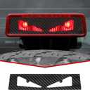 JeCar Third Brake Light Decal Carbon Fiber High Mount 3rd Brake Light Sticker Fit for Jeep Wrangler JK JKU 2007-2018