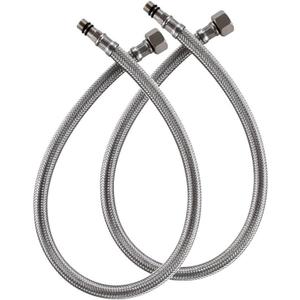 59" Extra Long Faucet Supply Lines Braided Stainless Steel Hose 3/8" Comp x M10 Male Connector Replacement Parts Hoses,Kitchen Bathroom Outdoor Faucet Sink Basin Water Hose,2 Pcs