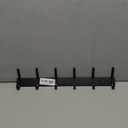 GWAAZXGZ Coat Rack Wall Mount Hooks - 15 Inch Matte Black Metal 6-Hook Organizer Wall Mounted, Modern Kids Room, Entryway & Bathroom Hanger for Beach Towels, Coats, Purses, Bags (1 Pack)