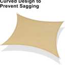 LOVE STORY 12' x 16' Rectangle Sun Shade Sail Canopy UV Block Sun Shade for Outdoor Patio Garden Backyard, Sand (We Make Custom Size)