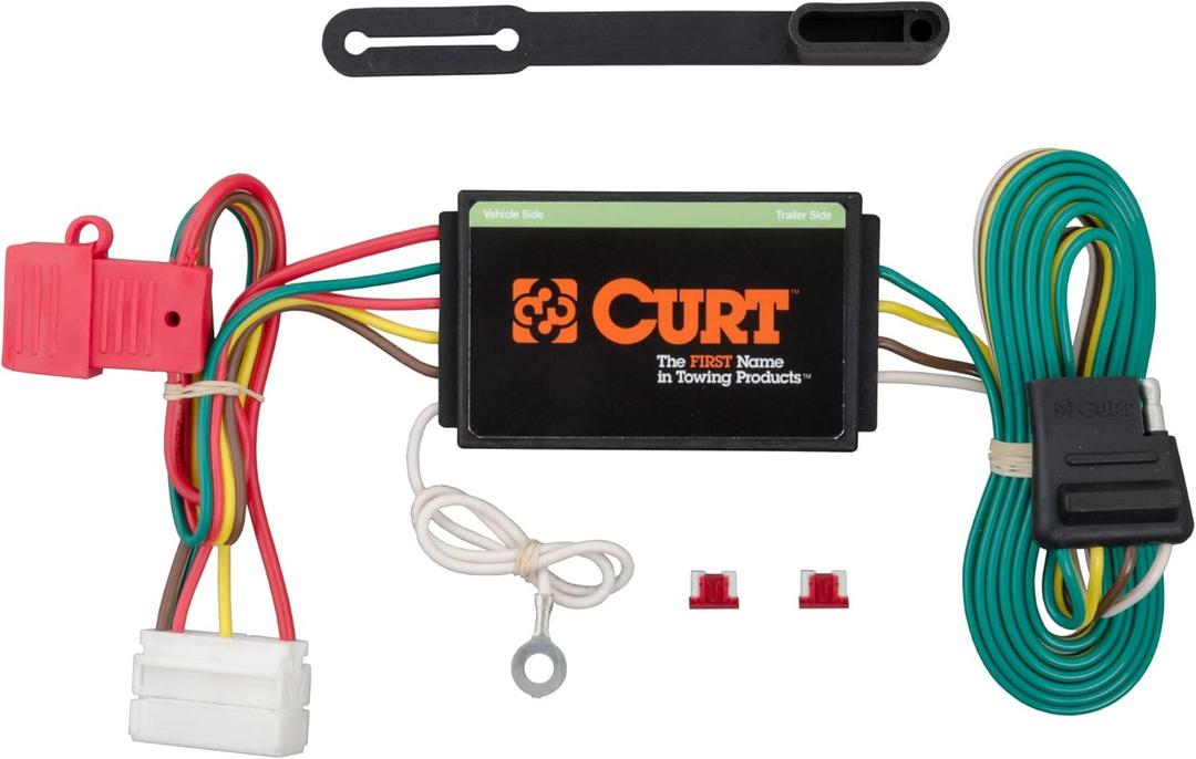 CURT 56192 Vehicle-Side Custom 4-Pin Trailer Wiring Harness, Fits Select Acura MDX , Black
