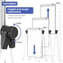 Large Double Sided White Board with Stands, 36" x 24" A-Stand Dry Erase Easel, Portable Flip Chart Easel with Height Adjustable Design for Home, School, Office