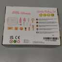 Wooden Makeup Toy Set, Pretend Play Wood Beauty Salon Playset for Girls, Wood Makeup Kit with Cute Fake Makeup Set Gift for Toddler 3 4 5 6 7