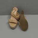 Coutgo Women's Braided Espadrille Platform Wedge Sandals Open Toe Two Strap Ankle Buckle Summer Shoes 8