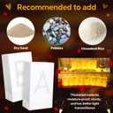 Tujoe Happy Birthday Light up Letters with 72 LED Heart Flameless Tealight Candle 6000 Red Rose Petal Letter Luminary Bag for Decoration Birthday Supplies Romantic Night Party