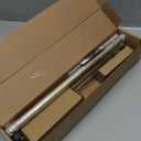 TONIAL Curtain Rods for Windows 20 to 53 Inch(1.6 to 4.4 ft), Telescoping Splicing 3/4 Single Rods 32 to 58 Inch(2.6-4.8ft), Christmas Decorative Rod with Acrylic Diamond Finial, Champagne Gold