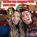 6 Pcs Raccoon Christmas Ornament Funny Raccoon Gifts Glass Blown Christmas Tree Hanging Ornament, Handmade Sparkling Glass Xmas Decorations for Women, Birthday Party