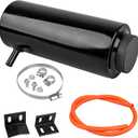 Coolant Overflow Tank, 800ml Aluminum Radiator Overflow Tank, Black Coolant Radiator Reservoir for Cars