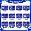 50th Birthday Can Cooler Sleeve Decorations, 12PCS 50th Party Favors for Men Women Blue & Silver Happy 50th Birthday Anniversary Party Supplies Decor Gift Beverage Cup Bottle Can Cover Personalized