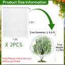 2PCS Large 7.8 x 7.8ft Fruit Tree Netting Cover with Zipper and Drawstring,Garden Insect Netting Plant Cover Transparent Bird Plant Barrier Flower Fruit Mesh Screen for Preventing Deer Squirrel Bugs