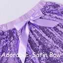 Cilucu Baby Girls Skirts Sparkly Sequin Kids Birthday Party Skirts Girls Princess Mini Skirts (Purple)