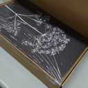 BINCUE Framed Botanical Wall Art Black Grey and White Plant Floral Print Canvas for Living Room Bedroom Office 3 Panel 16x24 Inches