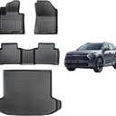 Custom Fit Car Floor Mats for 2026 Kia Sportage Accessories, 2025 & 2023-2024 Gasoline Models, All-Weather TPE Floor Liners + Cargo Mat Full Set (Non-Hybrid/Phev), Black Interior Protectors