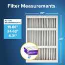Filtrete 20x25x4 Air Filter MERV 12, MPR 1550 Certified Asthma & Allergy Friendly 2-Pack, Fits Honeywell & AprilAire, AC Furnace HVAC Filters, Pleated Electrostatic (Actual Size 19.88x24.63x4.31 in)