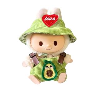 Pack of 5, Clothes for 17cm Doll,Cute Outfit Set with Hat & Accessories for 17cm Dolls,Soft Cotton Clothing (No Doll) (Green)