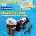 W3SP1580 Pool Pump for Hayward 1HP Single-Speed Above Ground Pools Pump, 115V