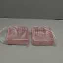 Annova Mesh Stackable Drawer Cabinet and Shelf Organizer Bins Storage Basket School Office Supply Holder Tray- Set of 2 (Light Pink, 6x6x2 Inch)