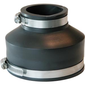 Fernco P1056-42 Flexible PVC Reducing Coupling, Connects 4" Pipe to 2"
