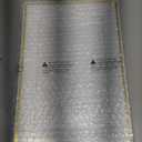 FOCUSLINE 8 PCS Plastic Serving Trays, White and Gold Rim Plastic Serving Platters, Disposable Tray for Food, Perfect for Wedding Parties